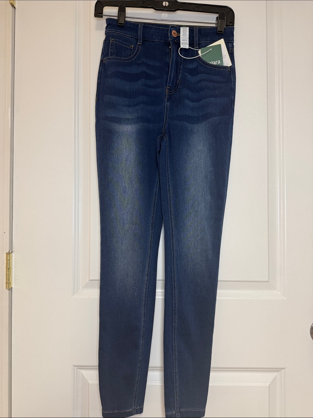 HALARA Dark Blue High-Rise Skinny Jeans